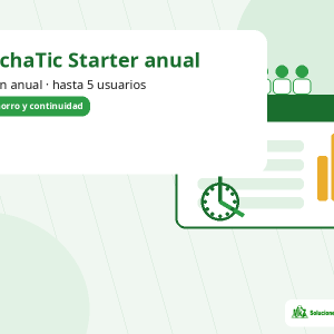 Imagen principal de FichaTic Starter anual — control horario hasta 5 usuarios para hasta 5 usuarios
