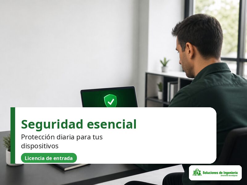 Imagen de contexto del producto Licencia de Antivirus Essential para protección básica de MkZ Soluciones
