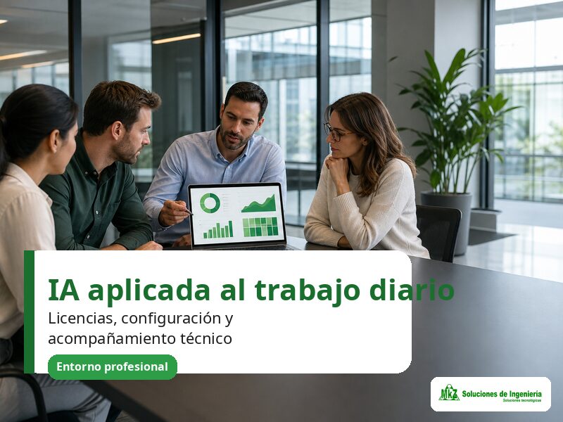 Imagen de contexto de Licencia de IA aplicada al trabajo diario en empresa