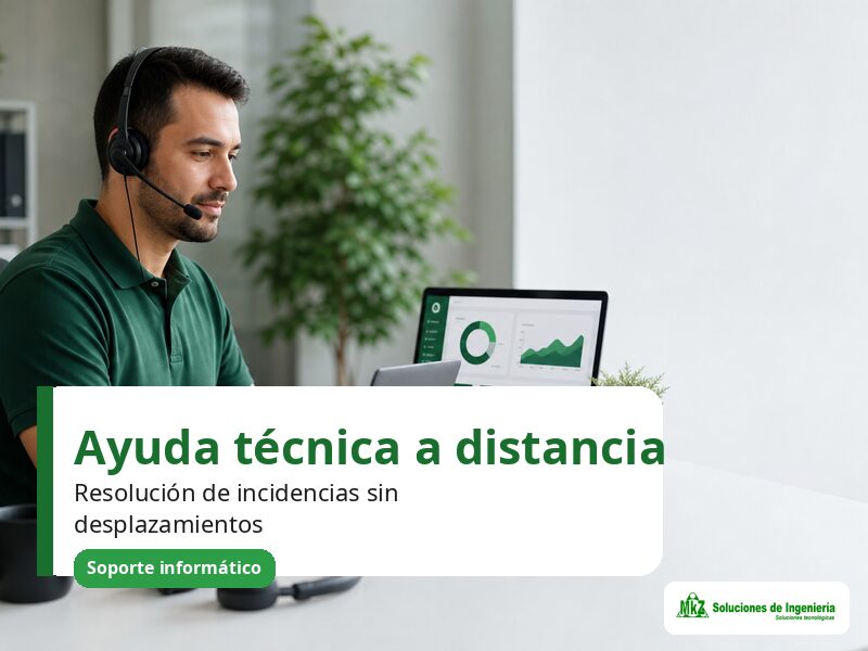 Imagen de contexto de soporte remoto y ayuda técnica a distancia para empresas