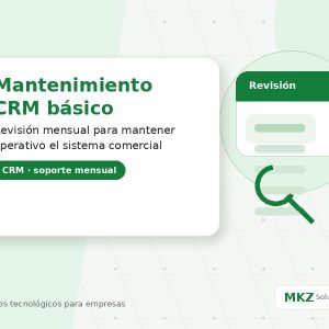 Imagen principal del producto Mantenimiento CRM comercial básico de MkZ Soluciones